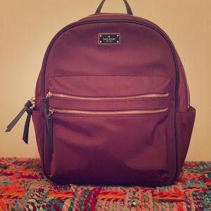 Burgundy Kate Spade Backpack